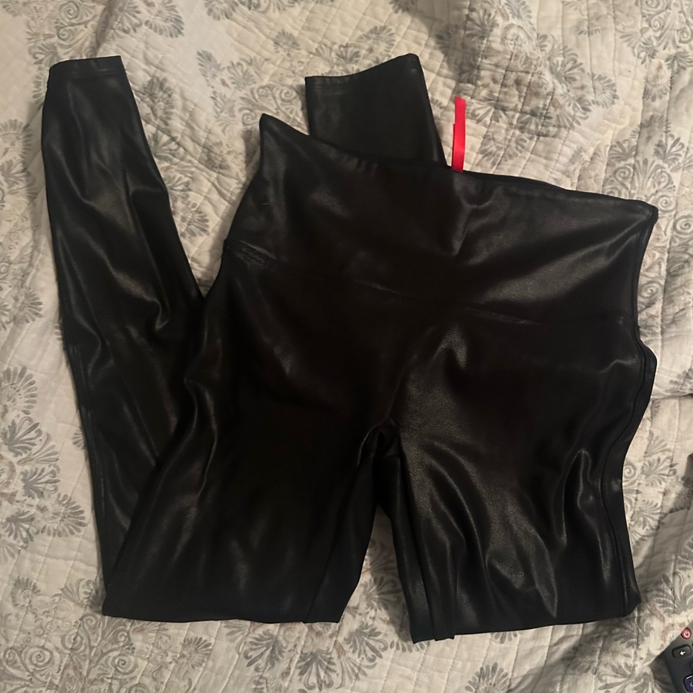 Black Faux Leather Leggings